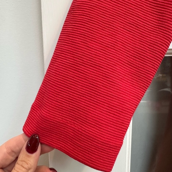 BODEN Aurelia Ottoman Holiday Dress Women’s 6P Petite Red Ribbed Lined Career - Picture 9 of 13